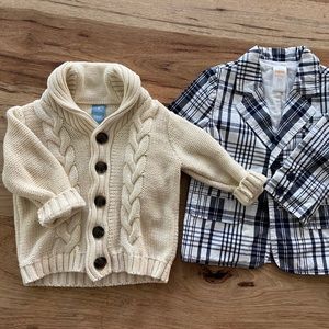 Baby Gap Cowl Sweater AND navy Gymboree Blazer